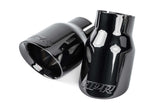 APR DOUBLE WALLED SLASH CUT 3.5" TIPS. BLACK - German Performance